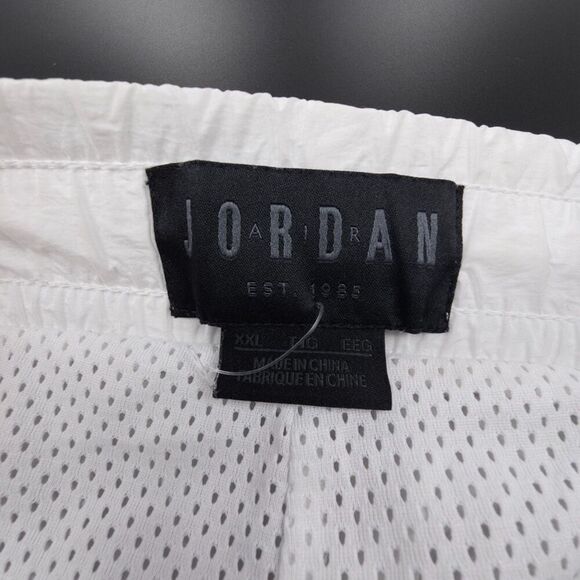 NIKE Jordan JSW DIAMOND TRACK PANT White Black Nylon Sweatpant Athleisure Sporty - Picture 2 of 9